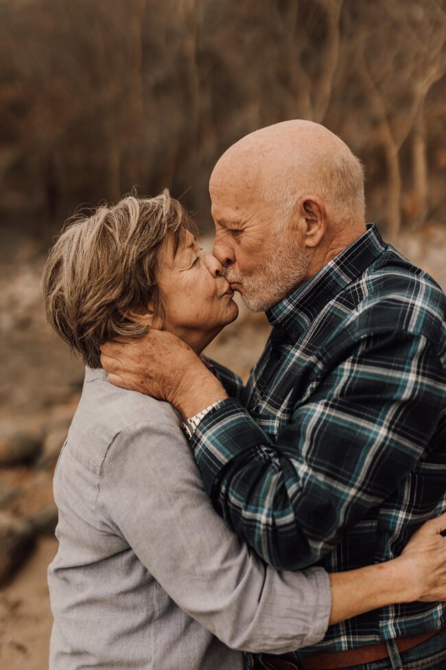 Parfotografering med äldre par