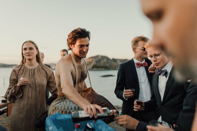 Bröllop på västkusten i Skärhamn vid havet