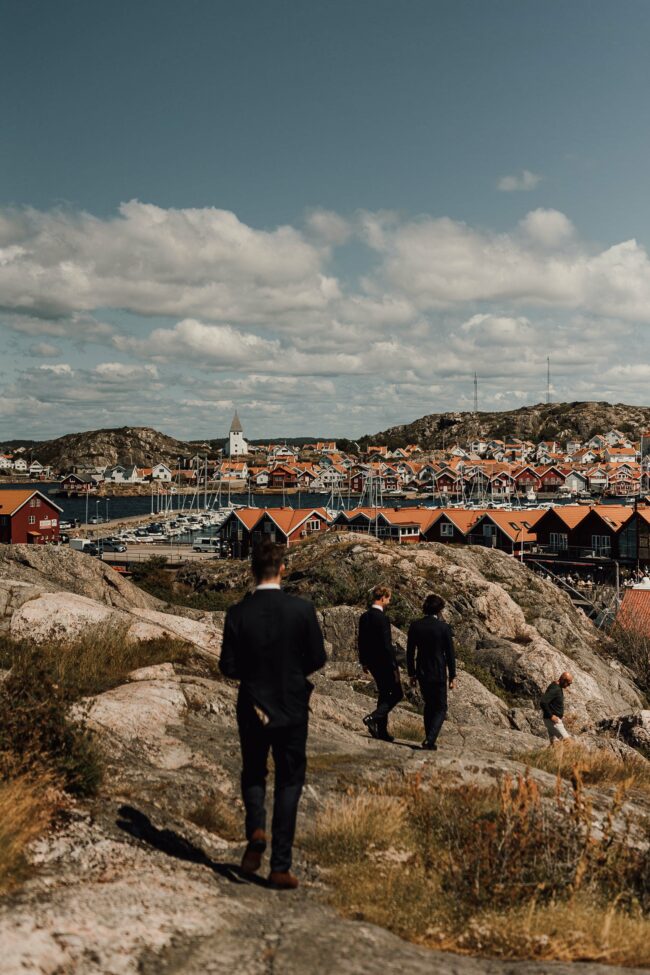 Bröllop på västkusten i Skärhamn vid havet